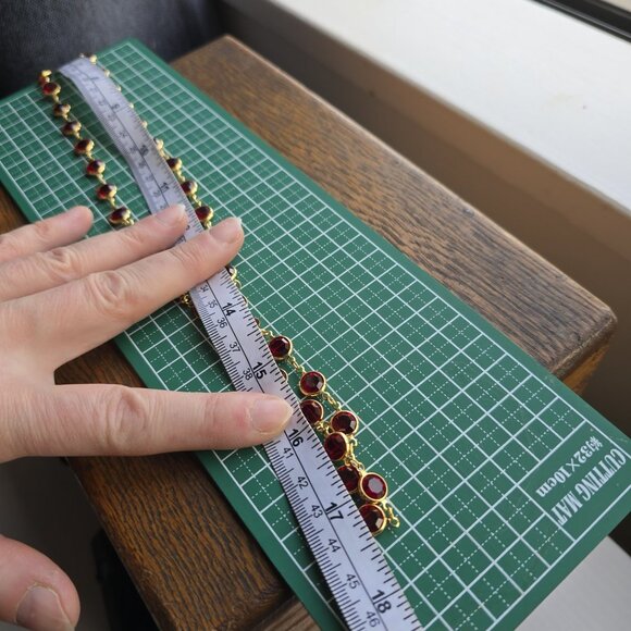 Swarovski Ruby red crystal vintage necklace/bracelet/earrings SET - Picture 13 of 13